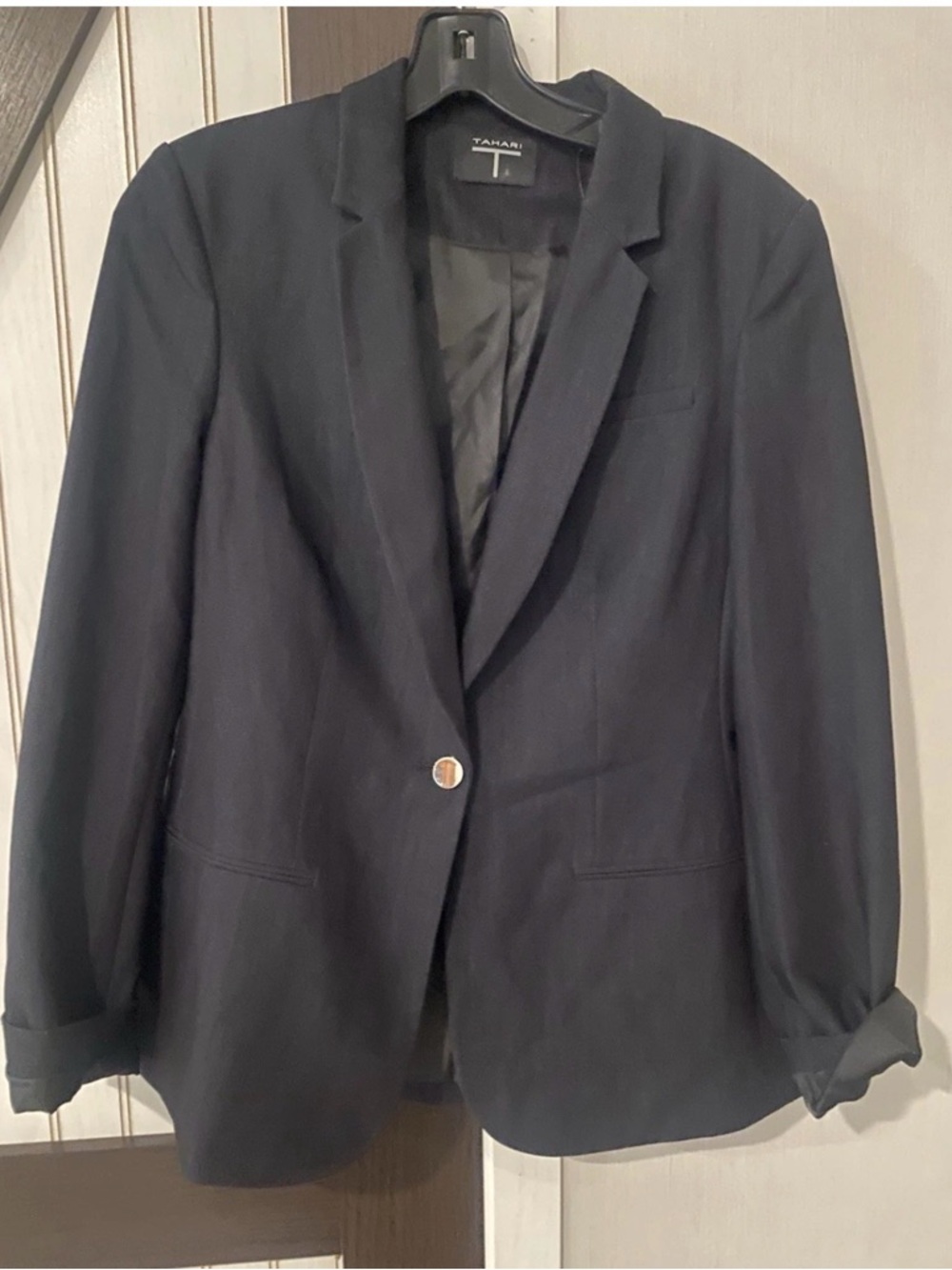 NWT Tahari Black One-Buttoned Women’s Work Blazer Jacket Suit Size 6